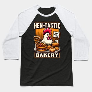 Hen - tastic Bakery chickens,  display package with assorted pastries Baseball T-Shirt